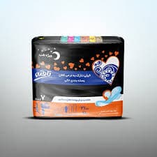 تافته نوار بهداشتی بالدار ویژه شب خیلی نازک به نرمی کتان تافته 7عددی