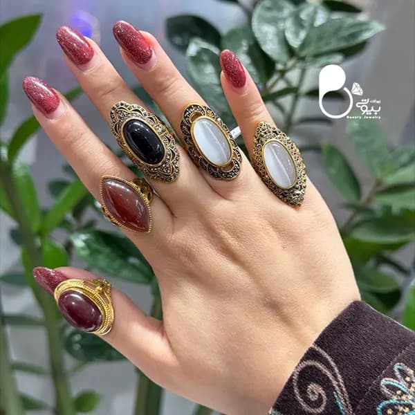 انگشتر مارکزیت چشم گربه بحرینی حراجی — تصویر ۲