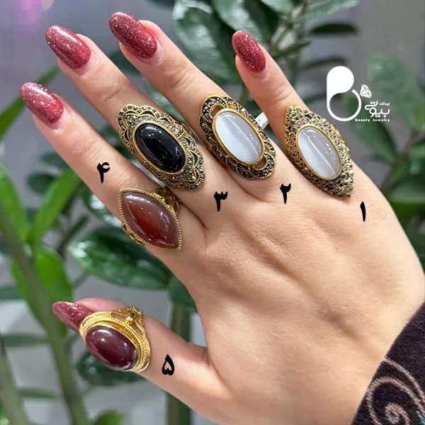 انگشتر مارکزیت چشم گربه بحرینی حراجی — تصویر ۳