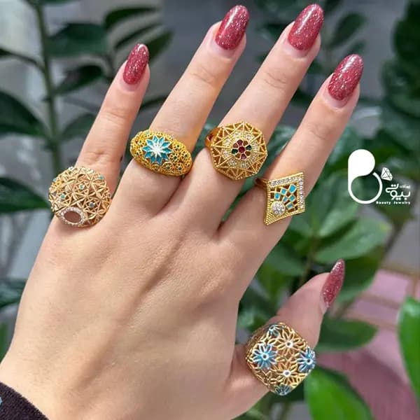 انگشتر بحرینی میناکاری حراجی