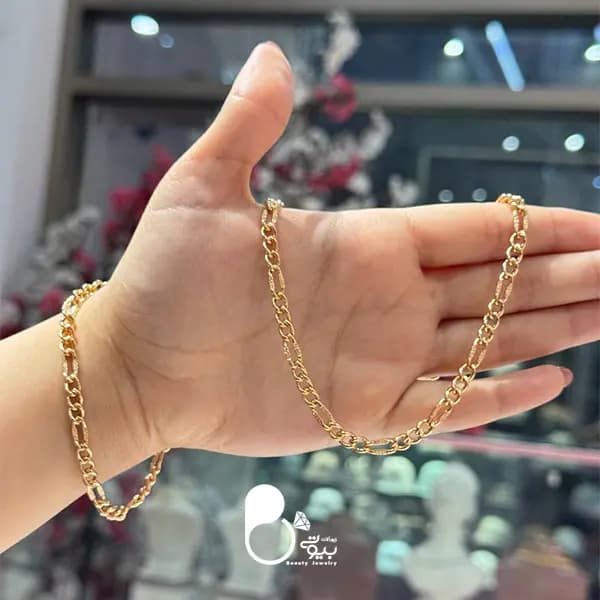 گردنبند و دستبند فیگارو ژوپینگ تراش دار