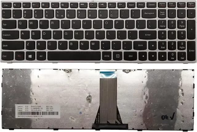 کیبورد لپ تاپ لنوو Lenovo G50-70 نقره ای