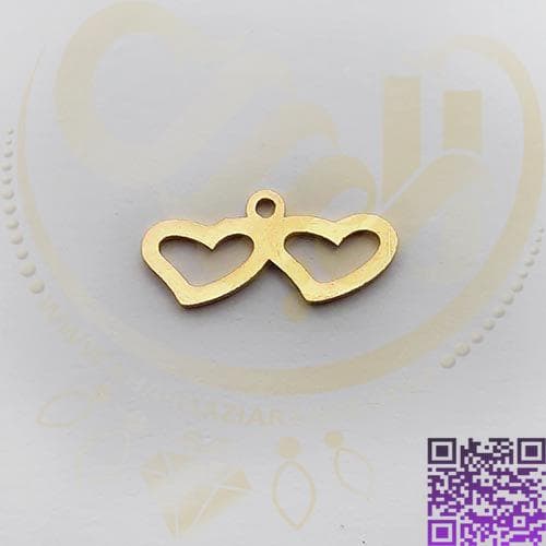 آویز استیل قلب طلایی کد89