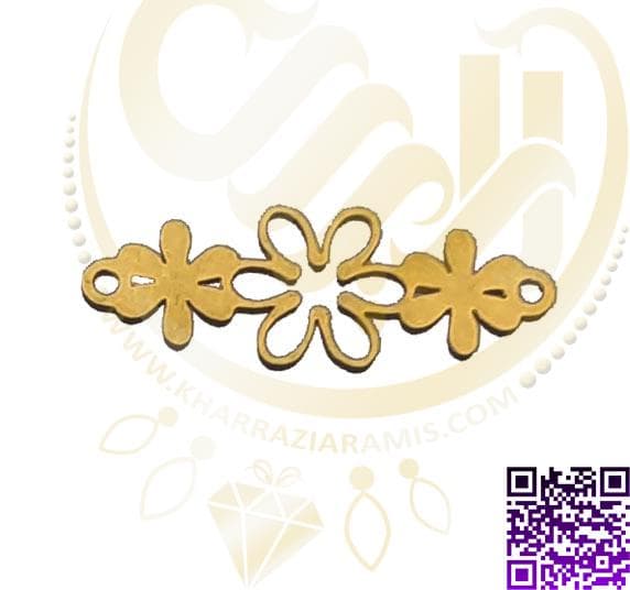 آویز استیل طلایی گل کد68