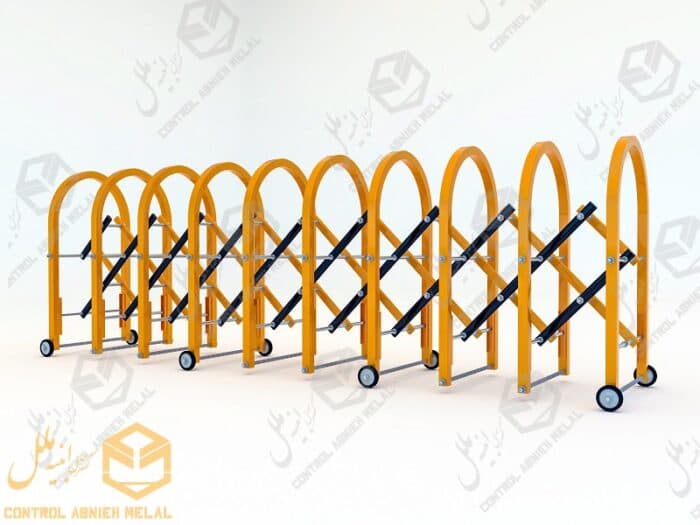 راهبند آکاردئونی دستی سنگین با ارتفاع 120 سانتیمتر