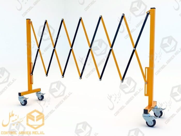 راهبند آکاردئونی دستی چرخ دار با ارتفاع 120 سانتیمتر — تصویر ۲