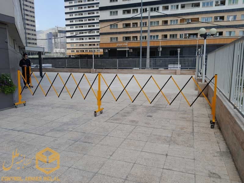 راهبند آکاردئونی دستی چرخ دار با ارتفاع 120 سانتیمتر — تصویر ۵