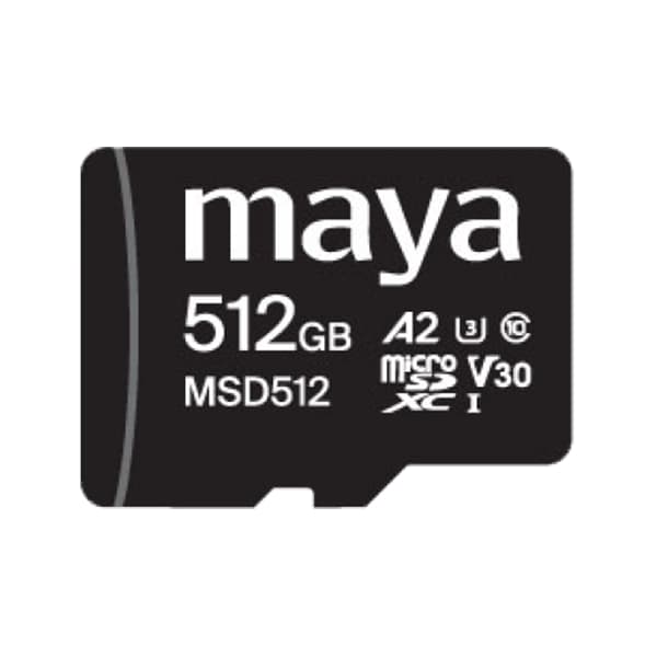 کارت حافظه microSDXC مایا مدل MSD512 استاندارد UHS-I ظرفیت 512 گیگابایت | Maya MSD512 512GB Class 10, U3, V30 100MB/s 25MB