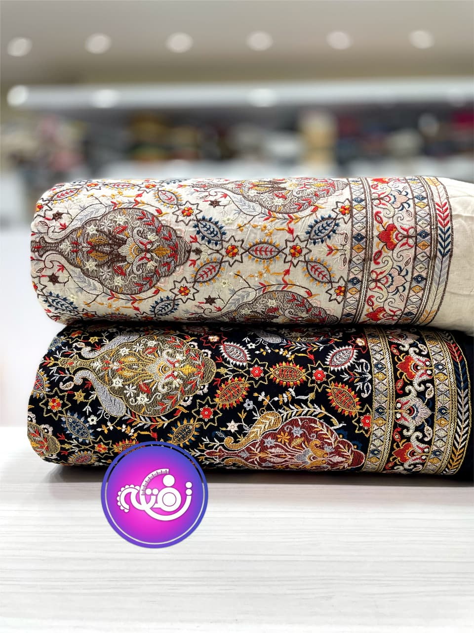پارچه لینن سوزن دوزی