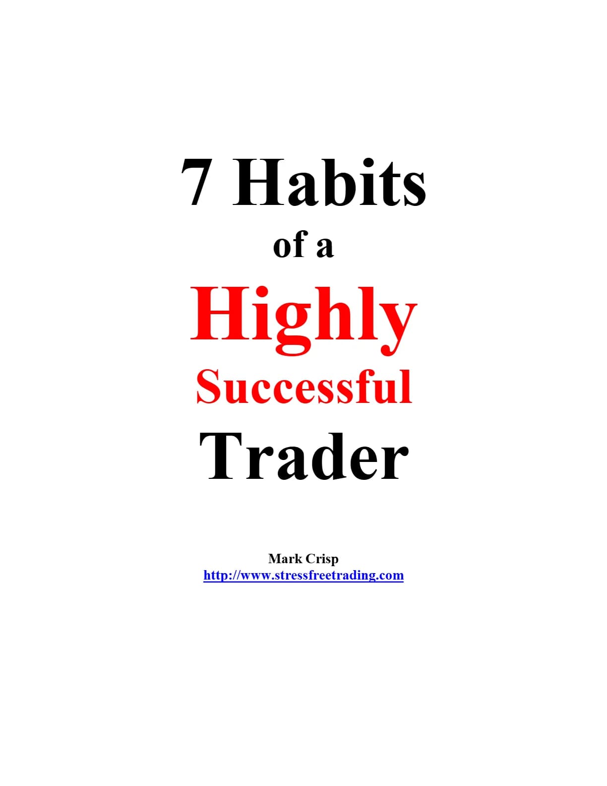 کتاب 7 Habits Of A Highly Successful Traders (۷ عادت معامله‌گران بسیار موفق) نسخه انگلیسی PDF