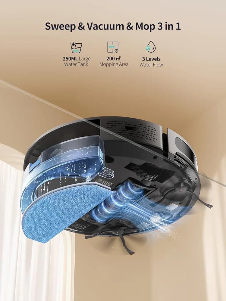 جارو ربات هوشمند HONITURE با قابلیت تی‌کشیدن، مدل G20 PRO — تصویر ۶