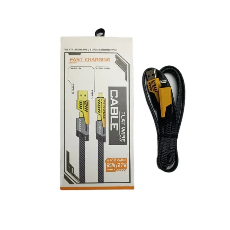 کابل تبدیل USB به USB-C/لایتنینگ به USB-C مدل همه کاره 2 در 2 طول 1 متر — تصویر ۵
