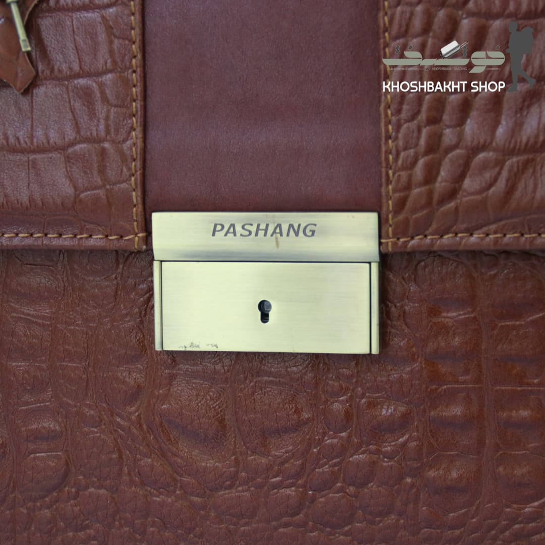 کیف اداری چرم دوتبله کورکو تک قفل کلیدی — تصویر ۵