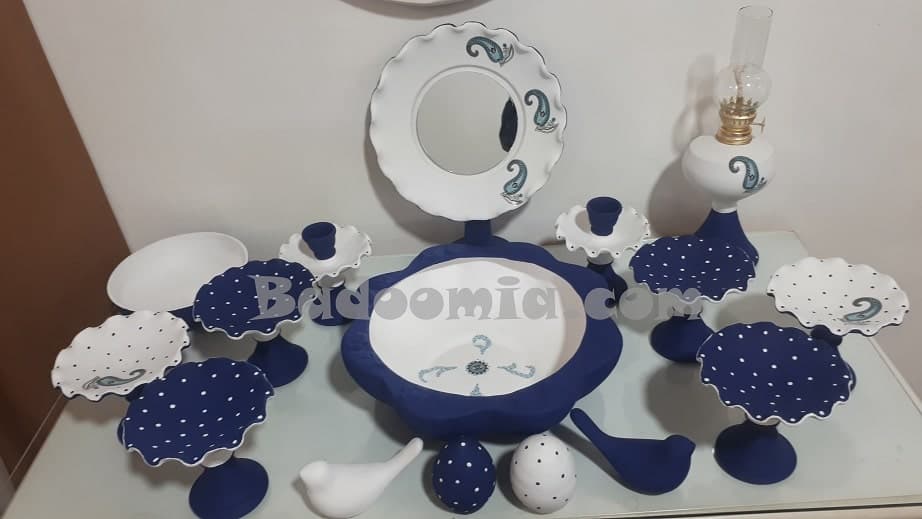 هفت سین سرمه ای سفید کد 2