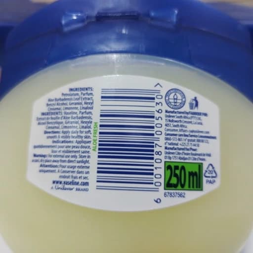 مرطوب کننده ملایم ژلی بلوسیل وازلین آلوئهورا مدل Aloe Fresh حجم 250 میلی لیتر شهریار طب درگهان — تصویر ۲