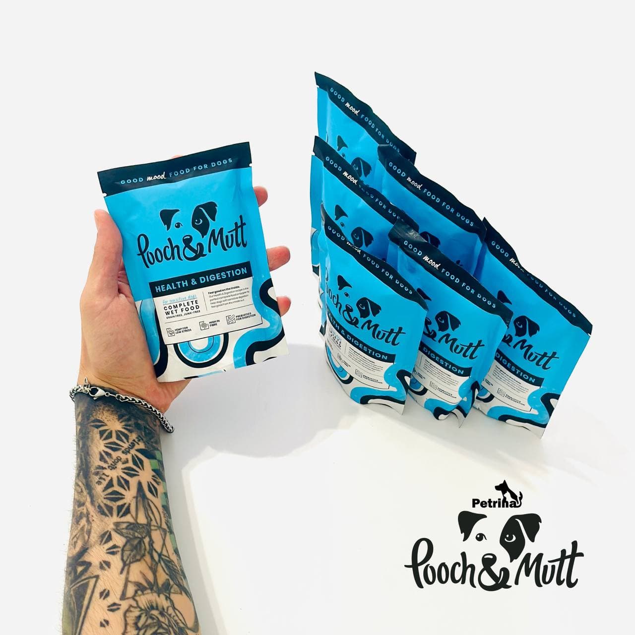 غذای تر ضد حساسیت سگ Pooch & Mutt | گوشت بوقلمون و شاه‌ماهی | تقویت گوارش حساس – 150 گرم
