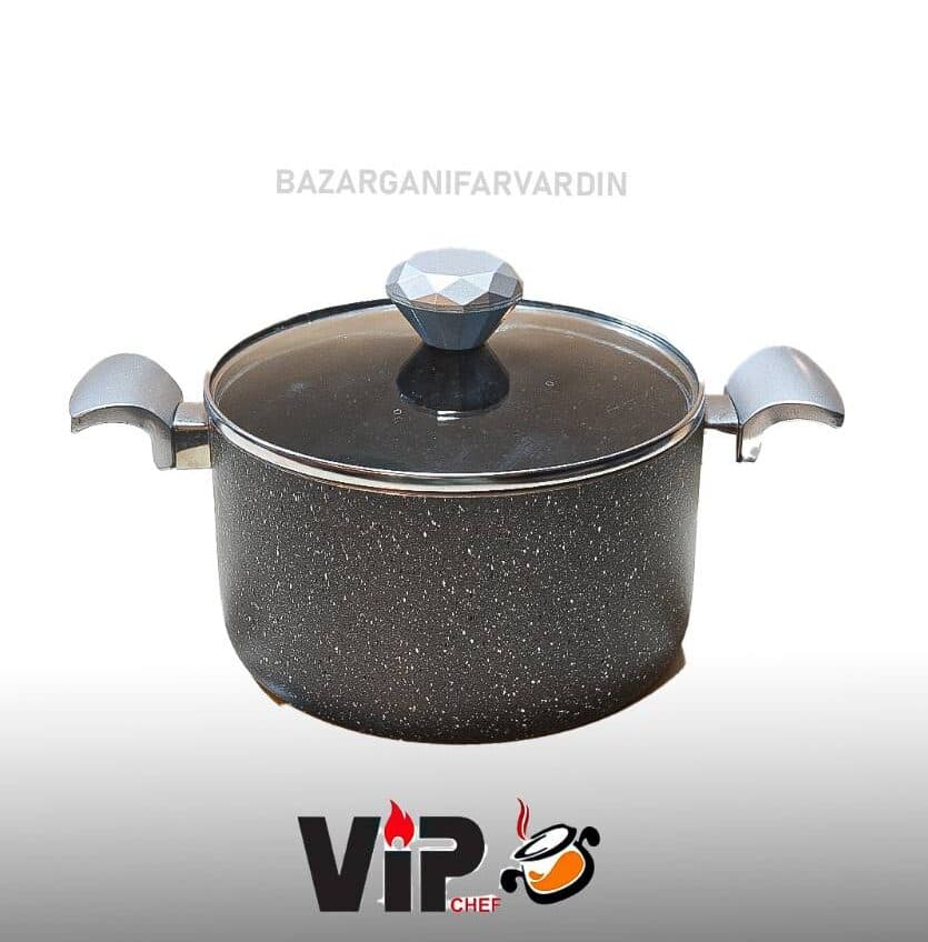 قابلمه 18 درب پیرکس دوطرف گرانیت مشکی vip