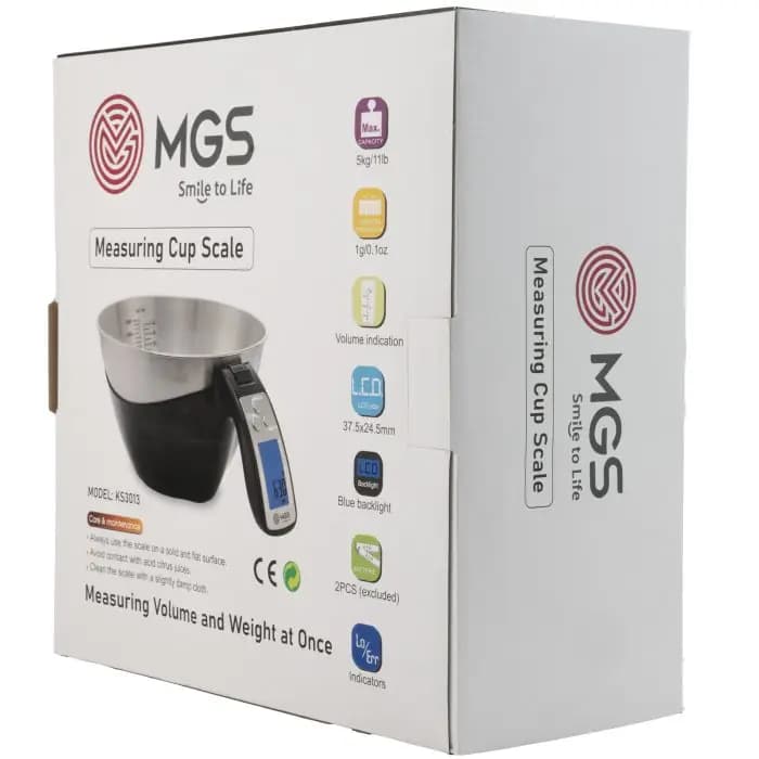 ترازو آشپزخانه پارچ دار MGS KS-3013