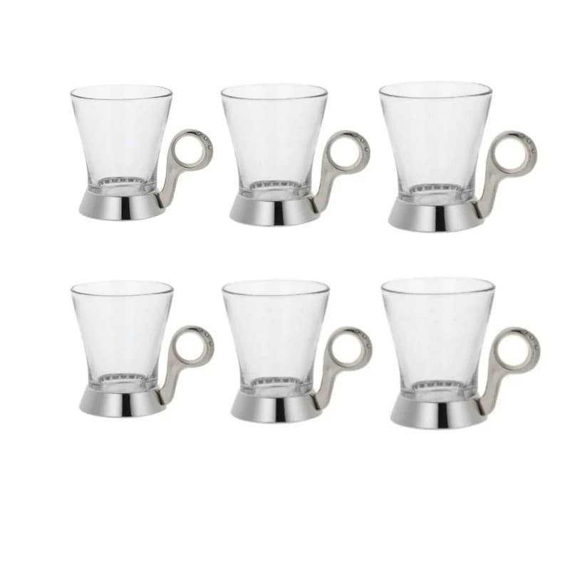 چای خوری رزلند 6 عددی مدل حلقه نگین استیل — تصویر ۳