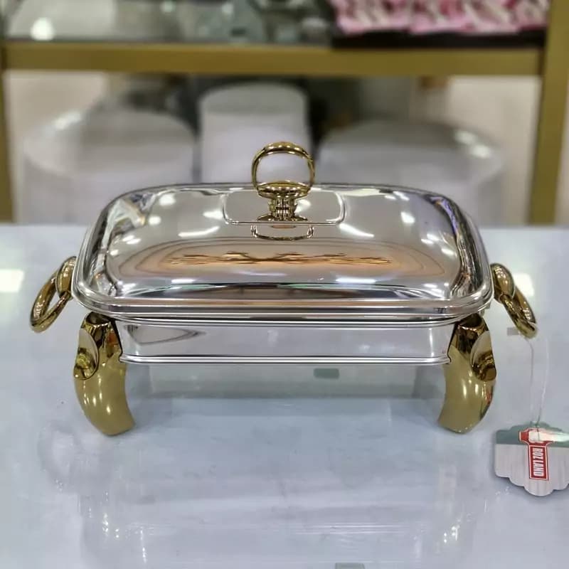 سوفله خوری رزلند مدل پافیلی ظرفیت 1.5 لیتر استیل طلایی — تصویر ۲