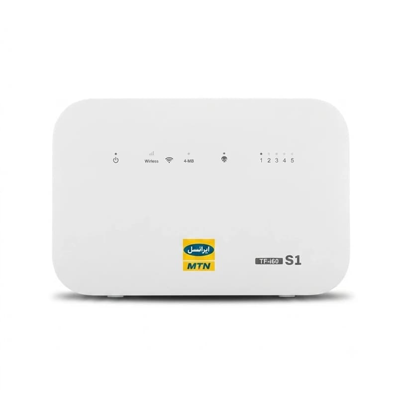 مودم ایرانسل مدل TF-i60 S1 با پشتیبانی شبکه‌های 4G، 4.5G، TD-LTE و 3G، قابلیت اتصال هم‌زمان 32 کاربر، پشتیبانی از 4 SSID مستقل و آنتن داخلی MIMO4x4