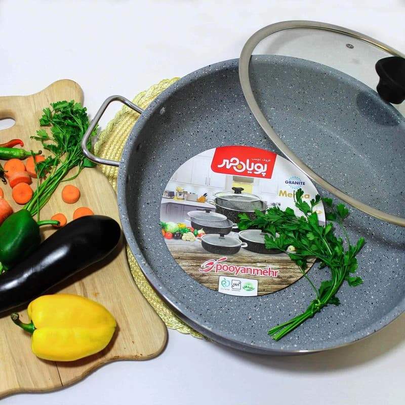تابه ۴۰ گرانیتی مریسا درب پیرکس — تصویر ۳