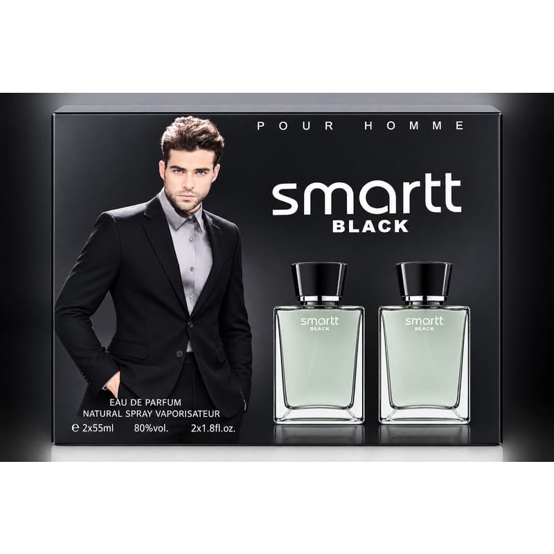 ادوپرفیوم Smart Black دوتایی | ست عطر مردانه 200 میلی لیتر