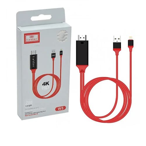 کابل تبدیل لایتنینگ به HDMI ارلدام مدل ET-W5 به طول 2 متر — تصویر ۴