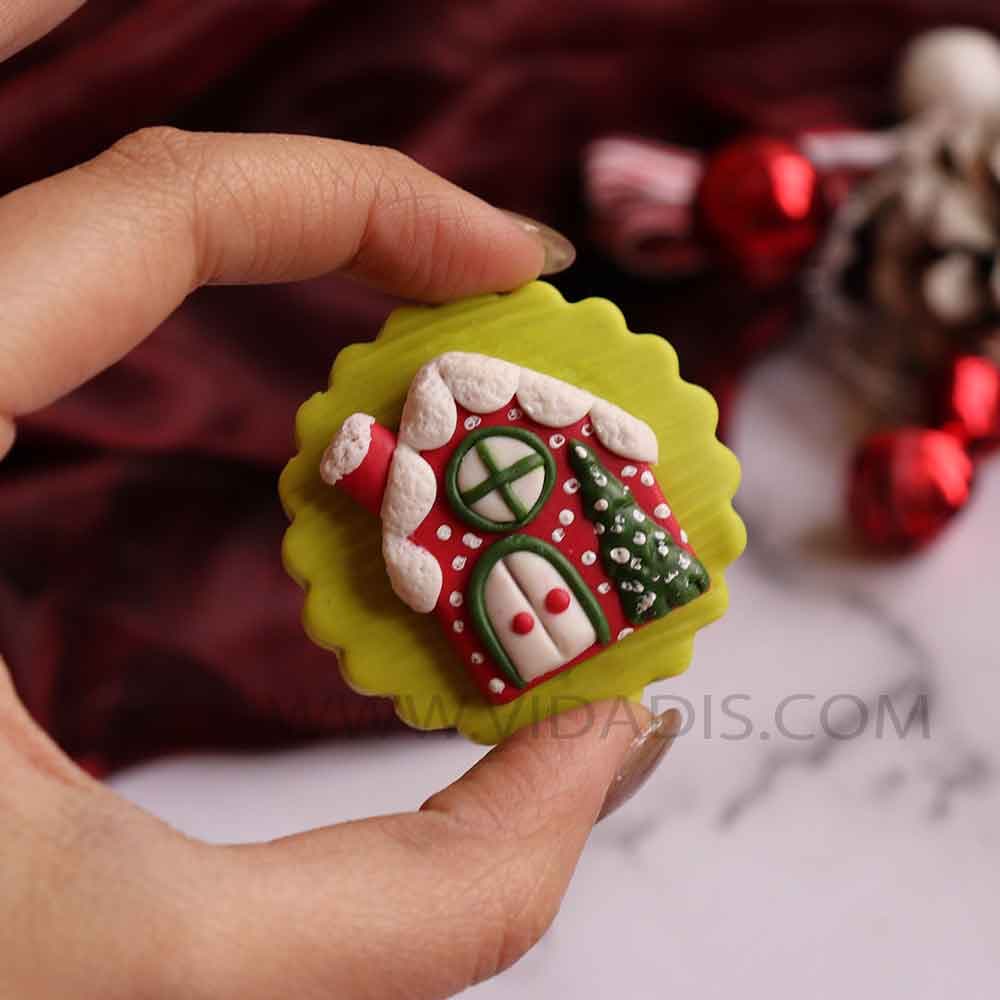 قالب سیلیکونی پلاک کلبه کریسمس