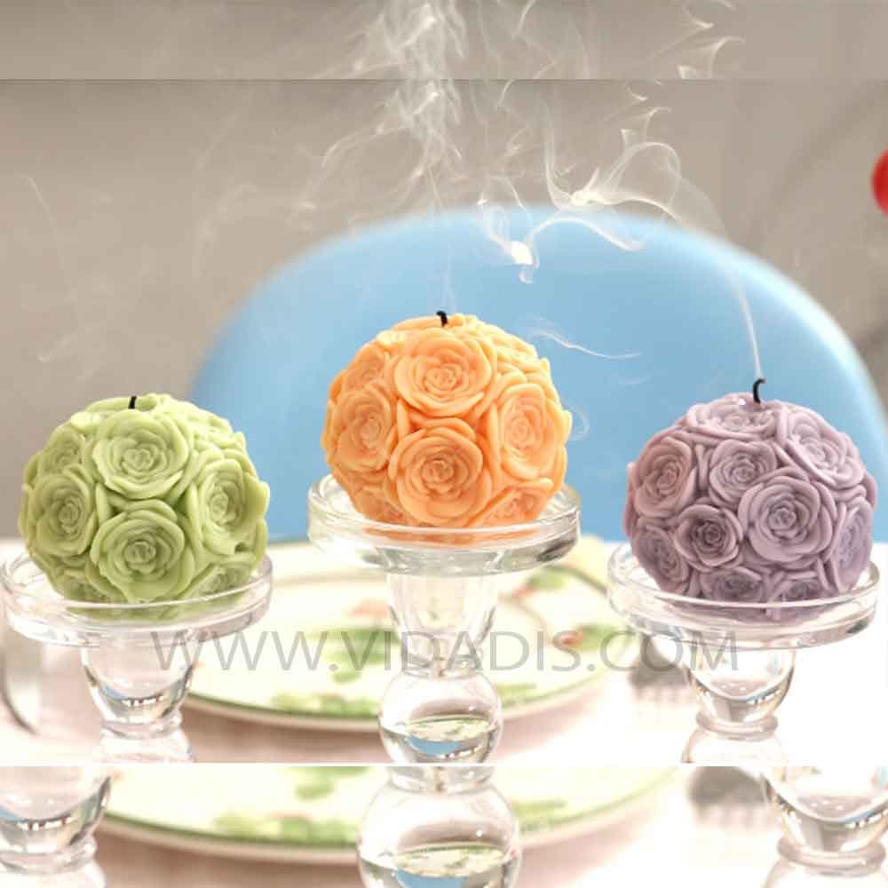 قالب سیلیکونی گوی گل رز