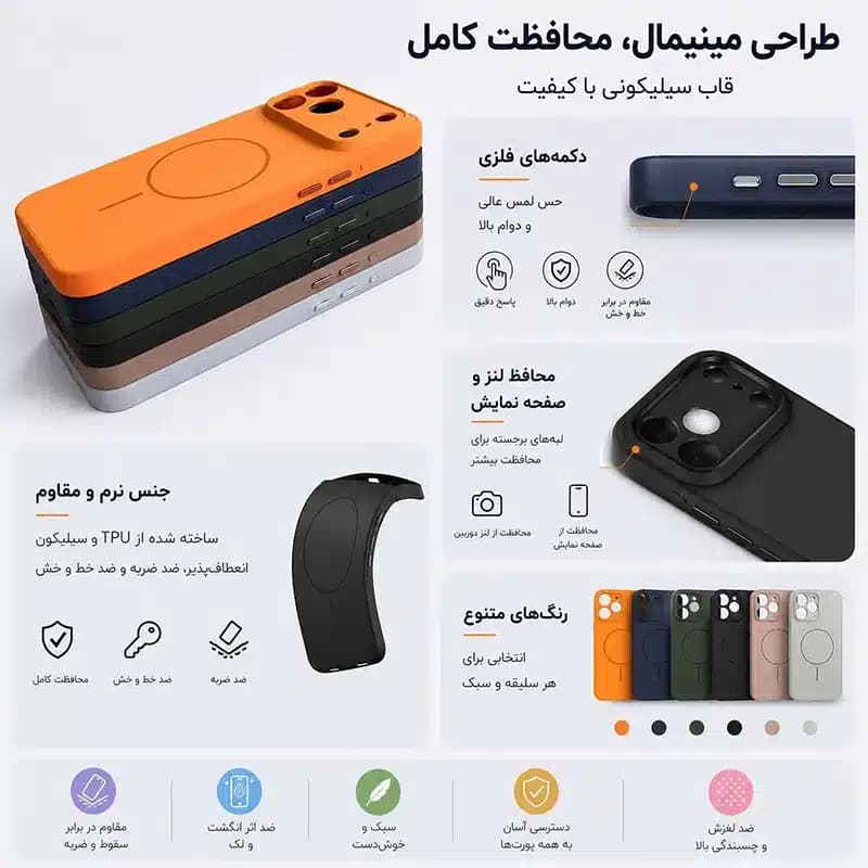 کاور شارک قاب مدل بیسیک مناسب برای گوشی موبایل سامسونگ Galaxy A26 — تصویر ۳
