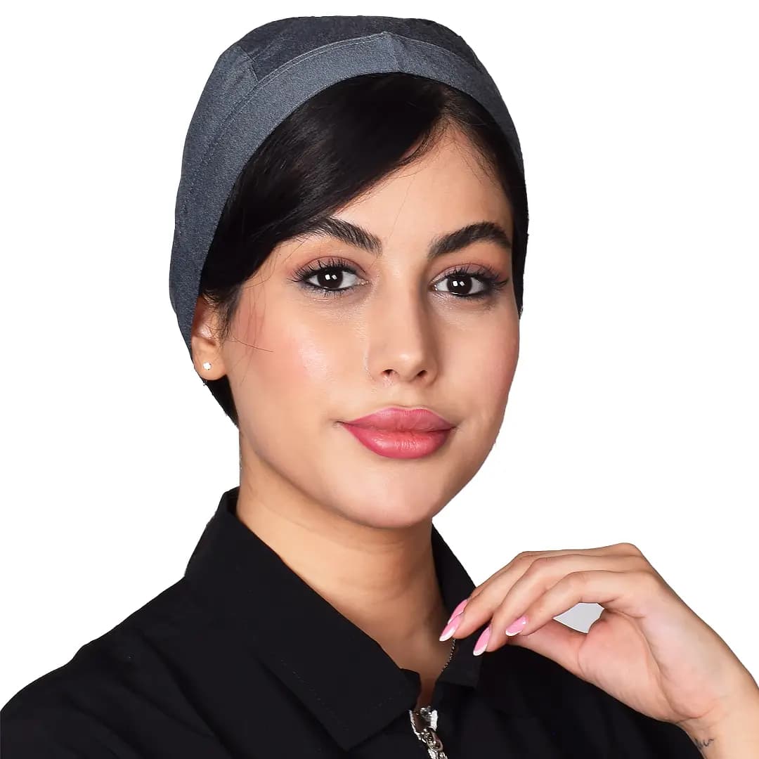 کلاه کوچک پایلوت طوسی جین