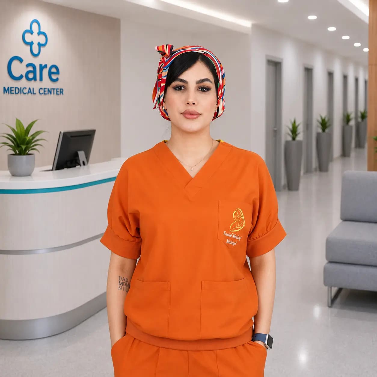 اسکراب شلوار برند سینوهه مدل (Gary plus) آجری — تصویر ۴