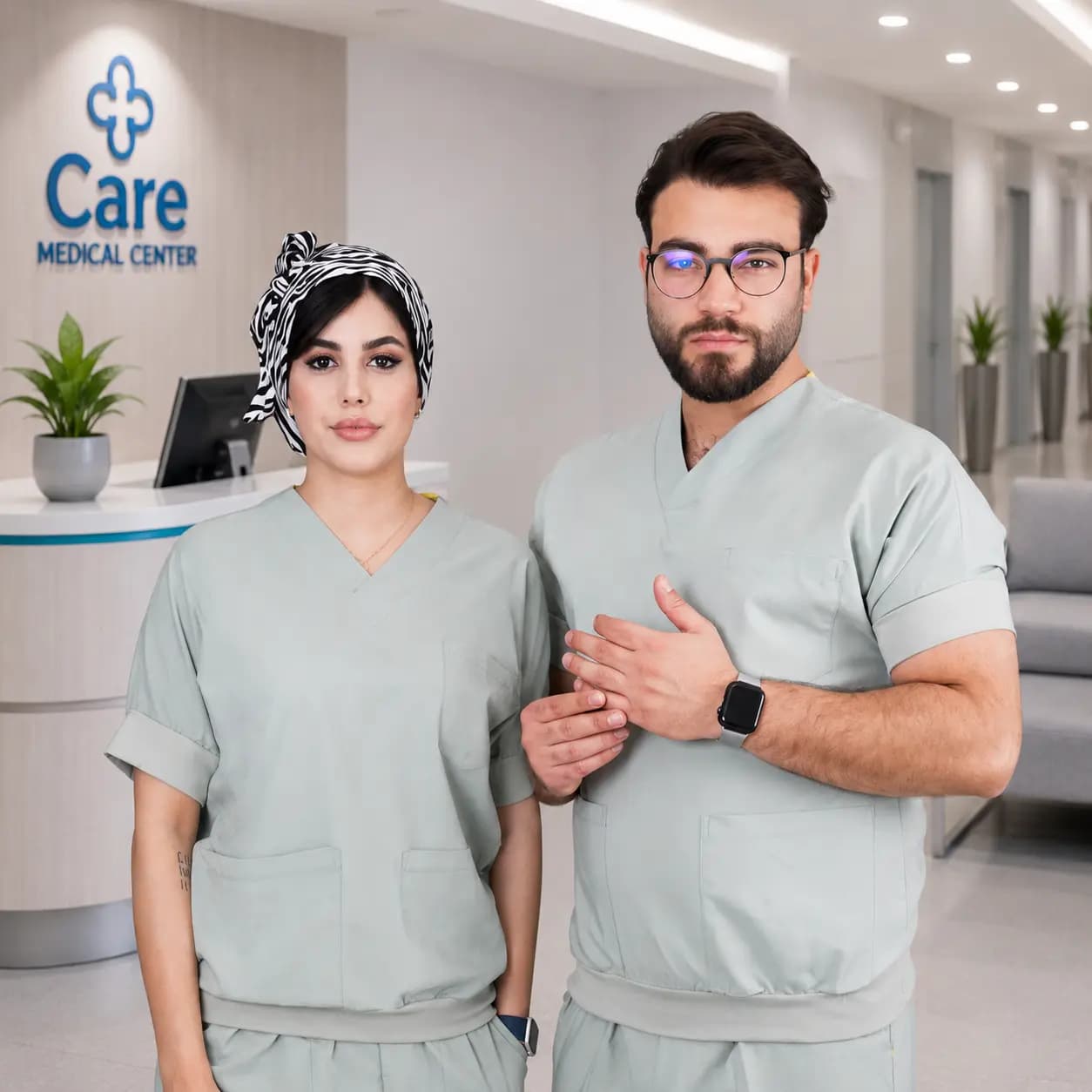 اسکراب شلوار برند سینوهه مدل (Gary plus) سبز پاستیلی