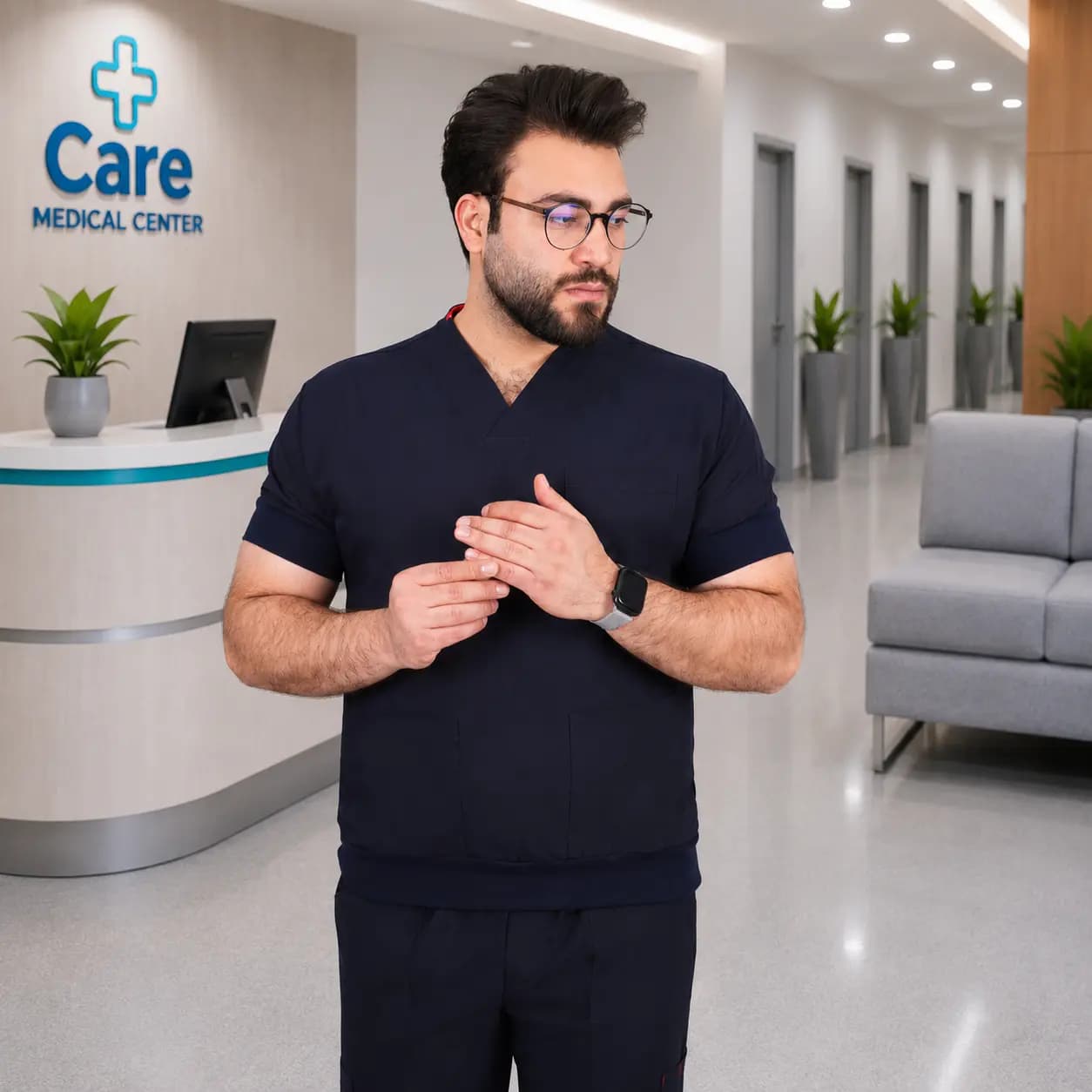 اسکراب شلوار برند سینوهه مدل (Gary plus) سرمه‌ای — تصویر ۴