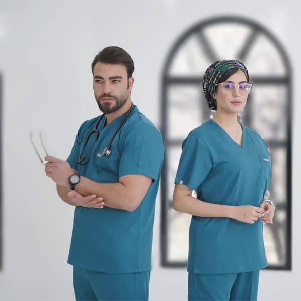 اسکراب شلوار برند سینوهه مدل(figs) رنگ سبز کله غازی — تصویر ۲