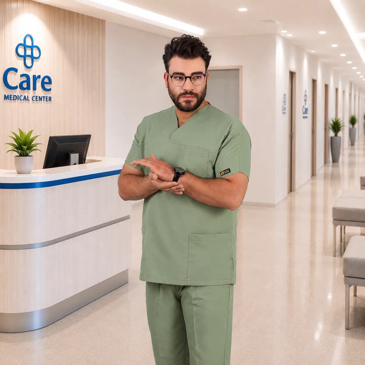 اسکراب شلوار برند سینوهه مدل(Cizgi Medical) سبز پستهای — تصویر ۲