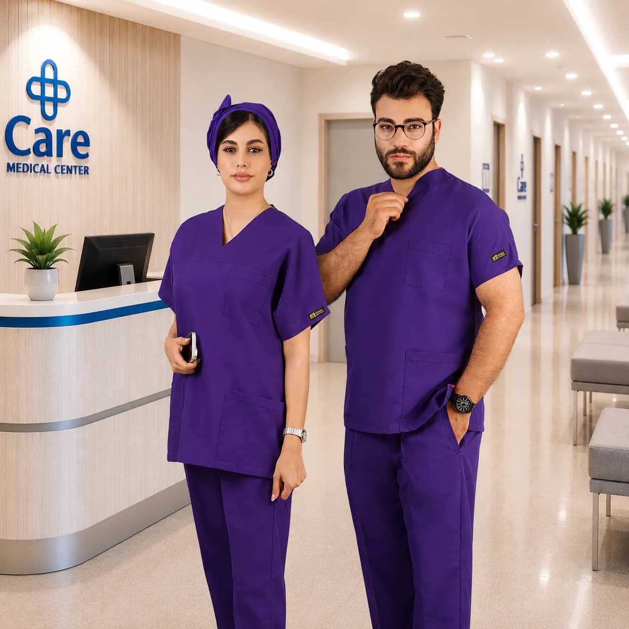 اسکراب شلوار برند سینوهه مدل(Cizgi Medical) بنفش