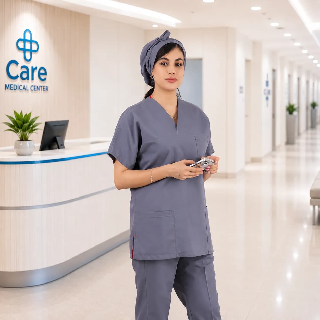 اسکراب شلوار برند سینوهه مدل(Cizgi Medical) فیلی — تصویر ۳