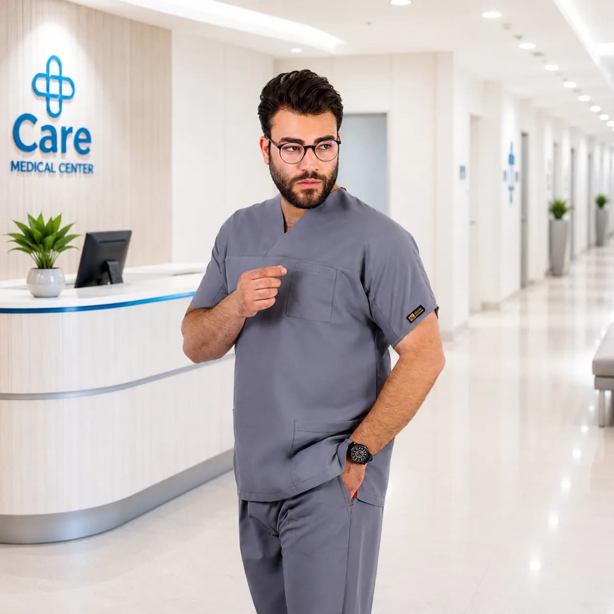 اسکراب شلوار برند سینوهه مدل(Cizgi Medical) فیلی — تصویر ۴