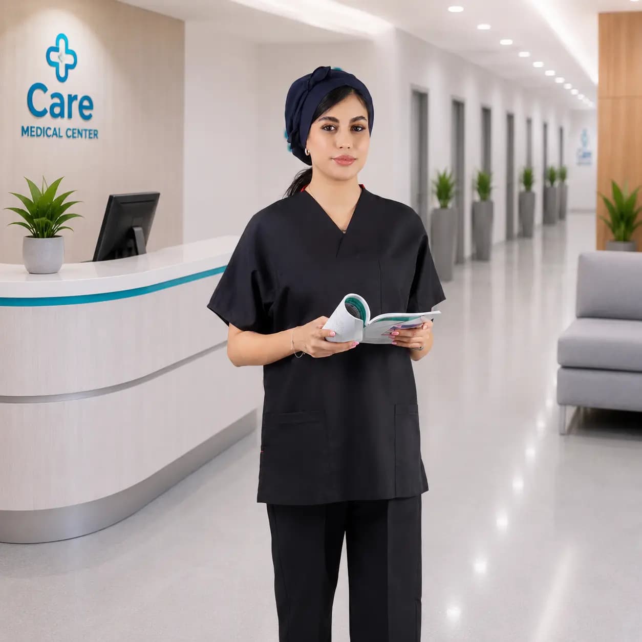 اسکراب شلوار برند سینوهه مدل(Cizgi Medical) مشکی — تصویر ۲