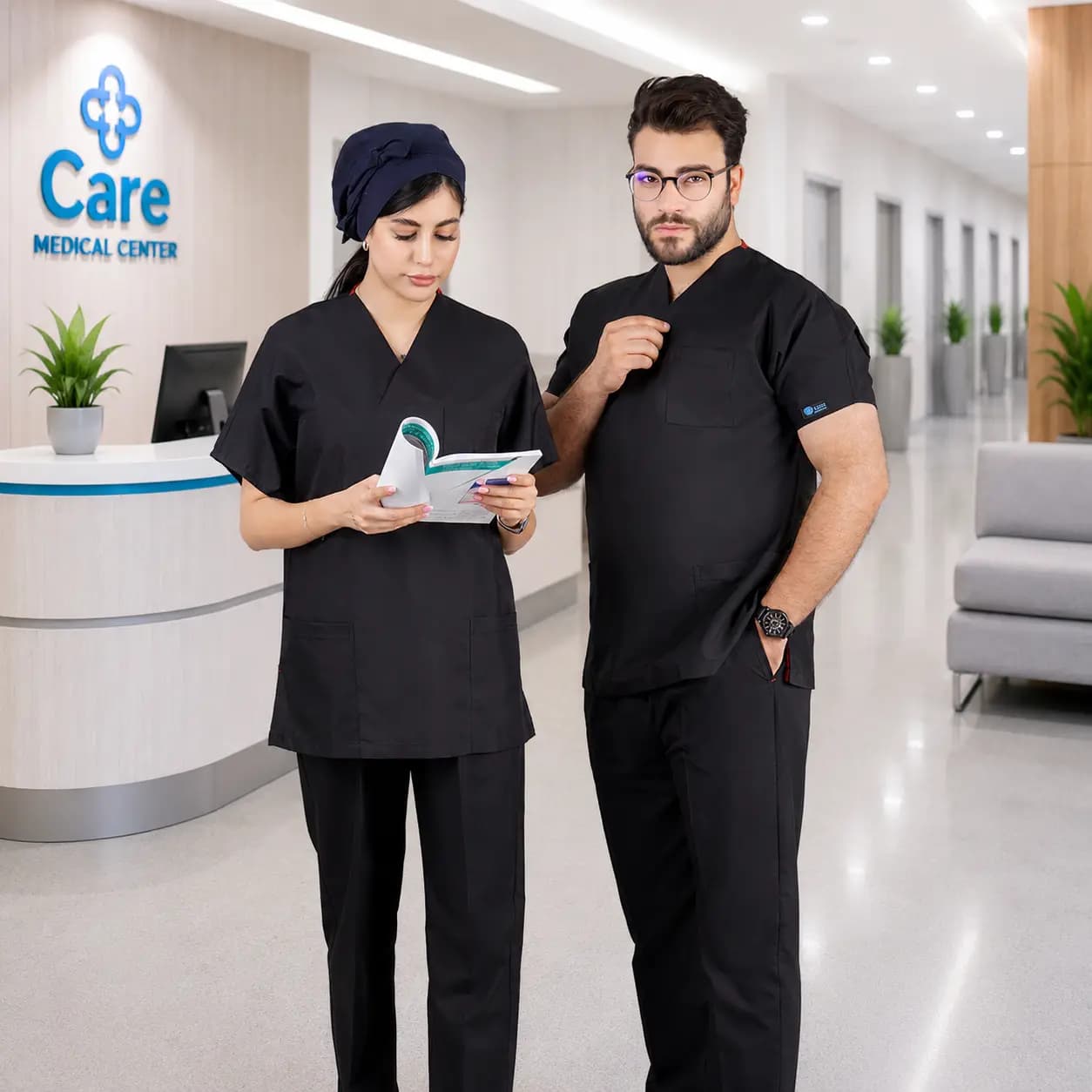 اسکراب شلوار برند سینوهه مدل(Cizgi Medical) مشکی