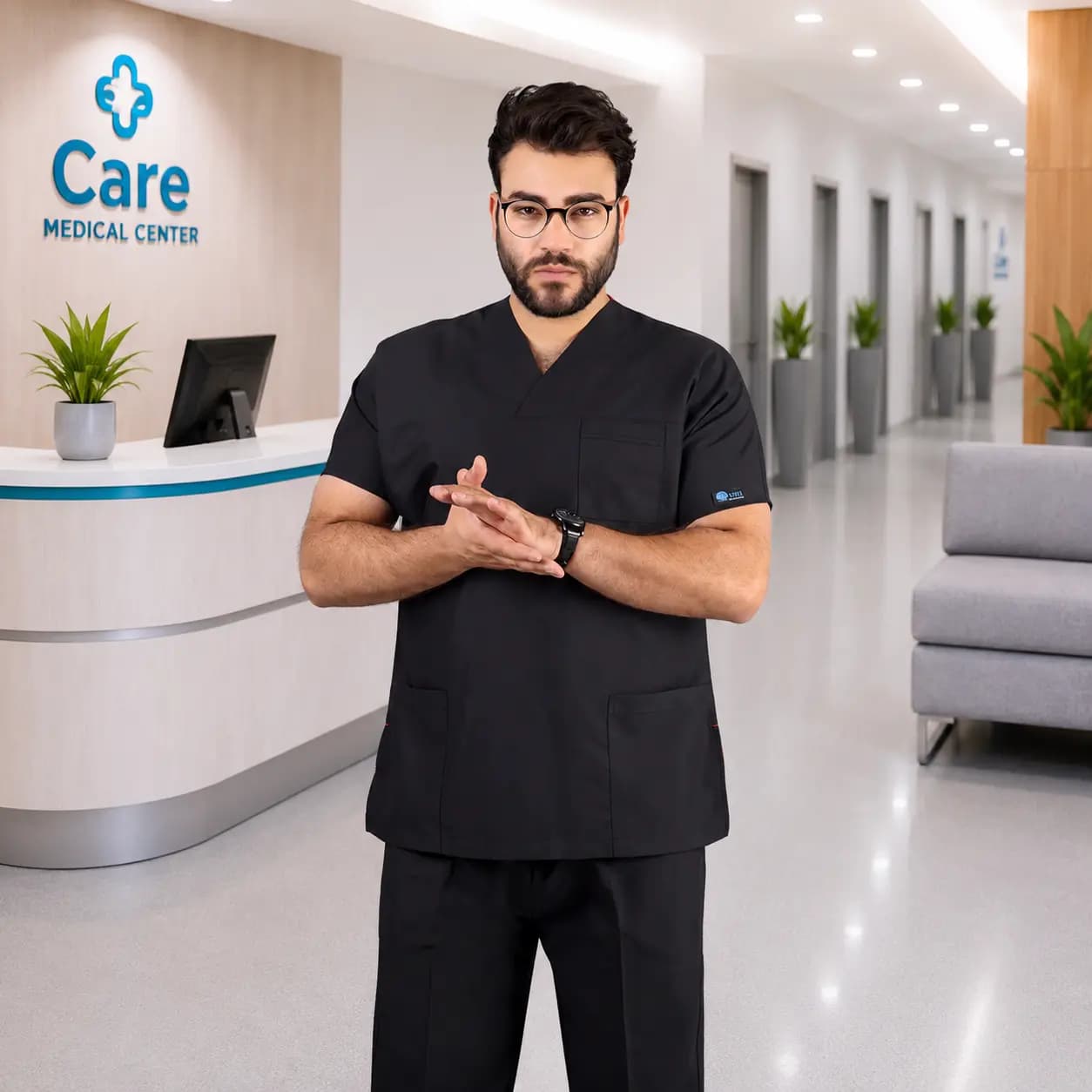 اسکراب شلوار برند سینوهه مدل(Cizgi Medical) مشکی — تصویر ۳