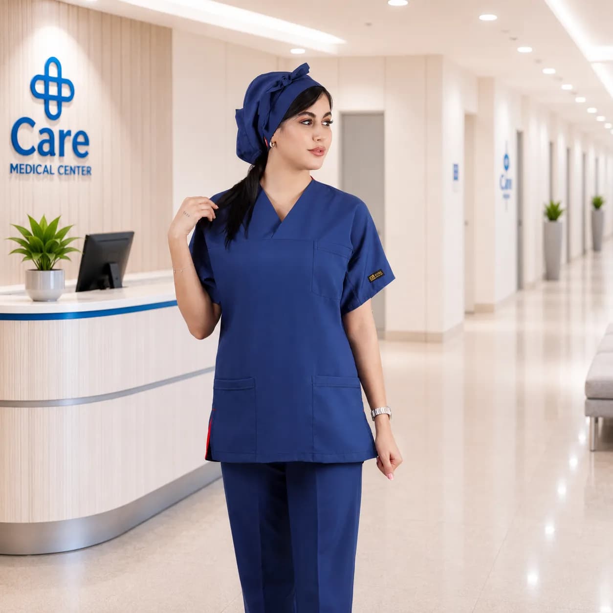 اسکراب شلوار برند سینوهه مدل(Cizgi Medical) آبی نفتی — تصویر ۲