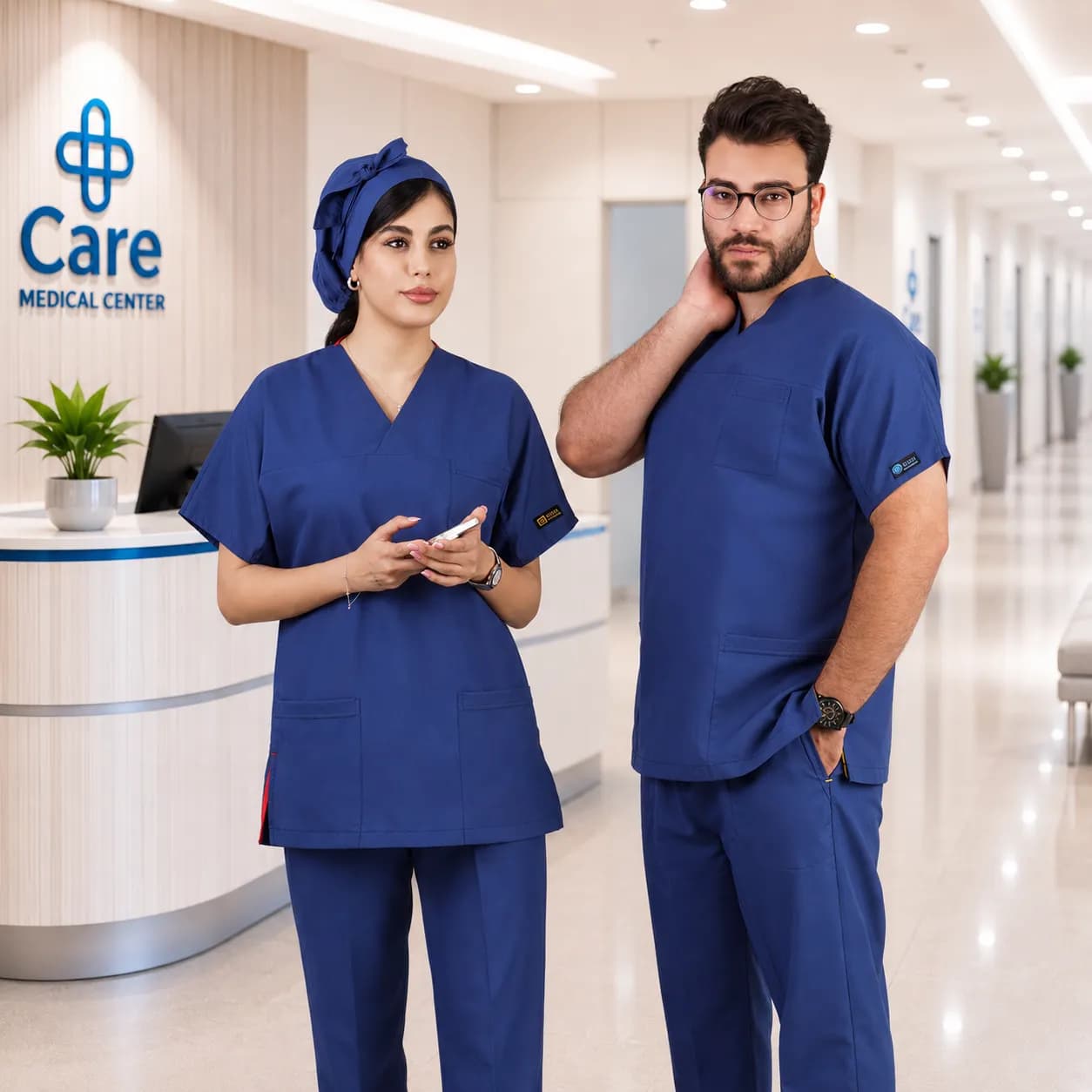 اسکراب شلوار برند سینوهه مدل(Cizgi Medical) آبی نفتی