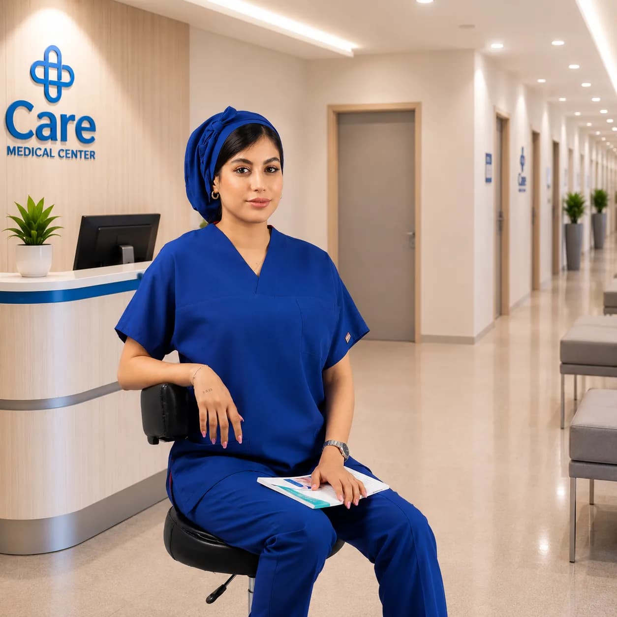 اسکراب شلوار برند سینوهه مدل(Cizgi Medical) آبی کاربنی — تصویر ۲