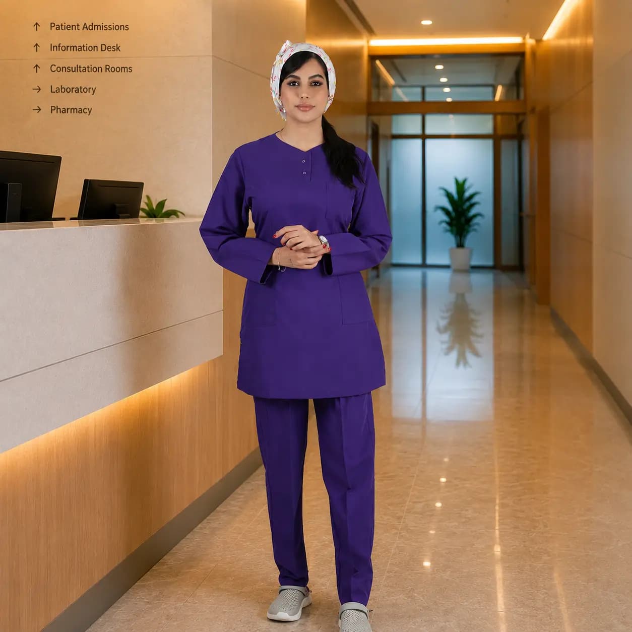 تونیک شلوار برند سینوهه مدل (Cizgi Medical) بنفش