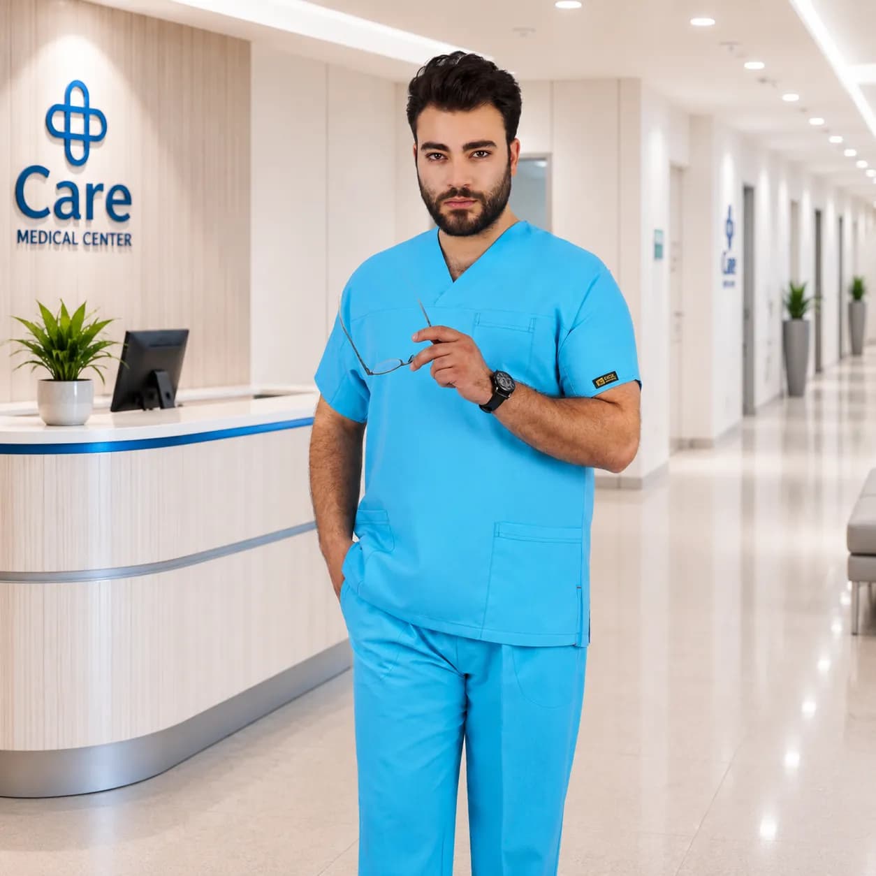 اسکراب شلوار برند سینوهه مدل(Cizgi Medical) آبی فیروزهای — تصویر ۳