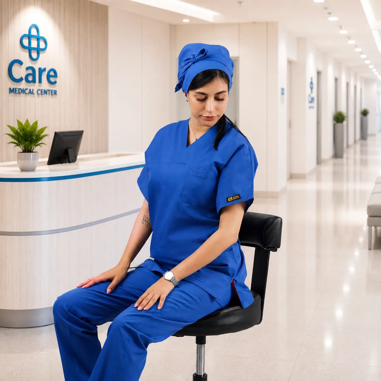 اسکراب شلوار برند سینوهه مدل(Cizgi Medical) آبی استخری — تصویر ۲
