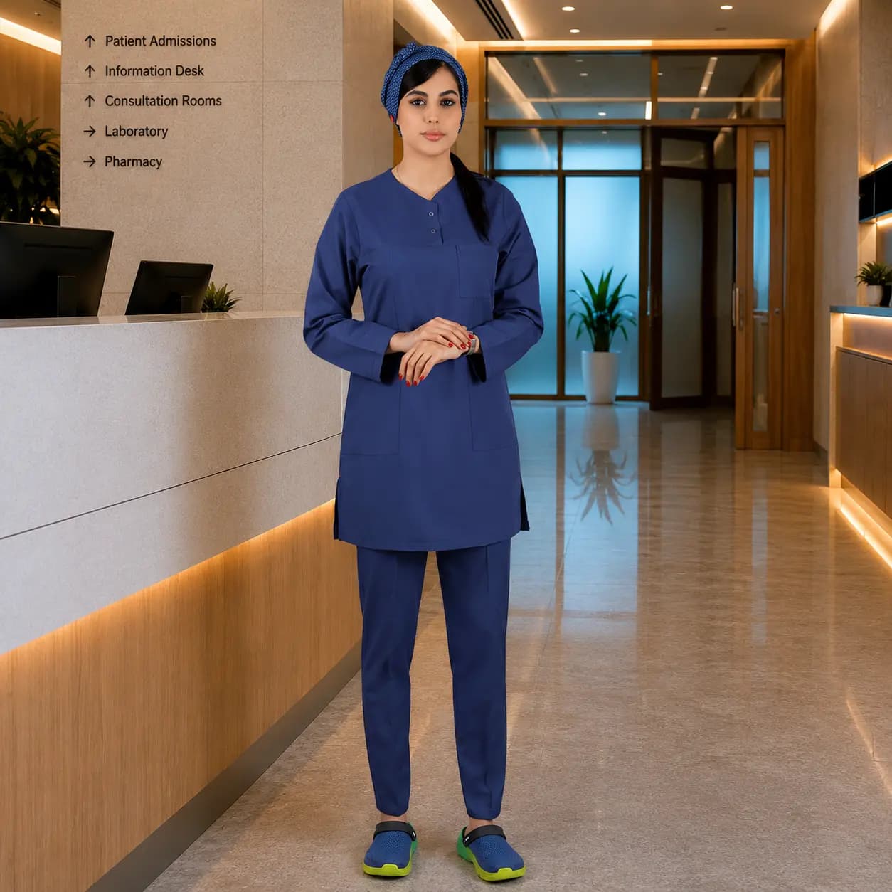 تونیک شلوار برند سینوهه مدل (Cizgi Medical) آبی نفتی